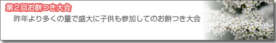 第2回お餅つき大会